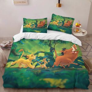 Alternative view of Simba and Friends 3 Duvet Cover