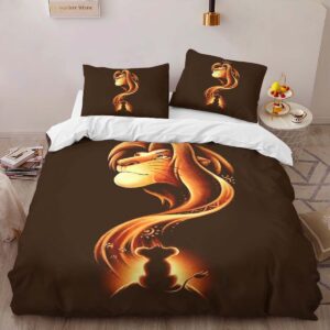 Alternative view of Simba and Mufasa The Lion King 03 Duvet Cover