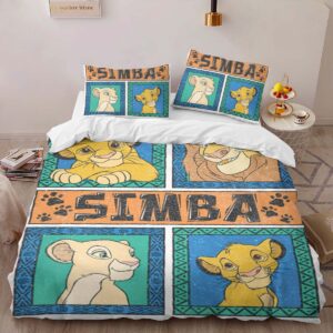 Alternative view of Simba and Mufasa The Lion King 06 Duvet Cover