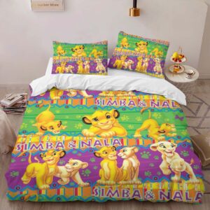 Alternative view of Simba and Nala The Lion King Duvet Cover