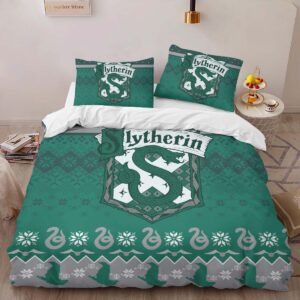 Alternative view of Slytherin House Harry Potter 03 Duvet Cover
