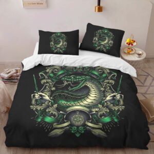 Alternative view of Slytherin House Harry Potter 05 Duvet Cover