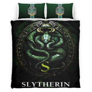 Slytherin House Harry Potter Green Logo 02 Duvet Cover
