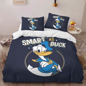 Alternative view of Smart as a Duck Donald Duck Duvet Cover