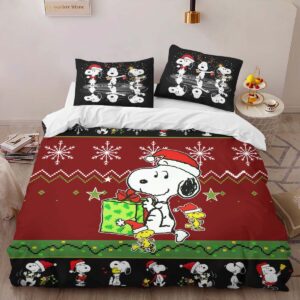 Alternative view of Snoopy Christmas Duvet Cover