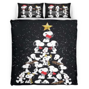 Snoopy Christmas Tree Duvet Cover