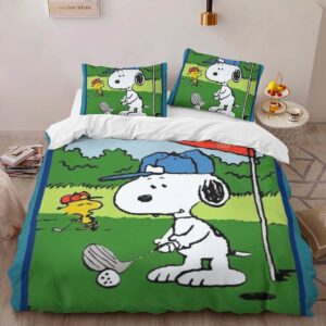 Alternative view of Snoopy Golf Duvet Cover
