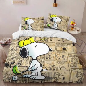 Alternative view of Snoopy Golf 2 Duvet Cover