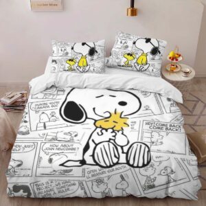Alternative view of Snoopy and Woodstock 4 Duvet Cover