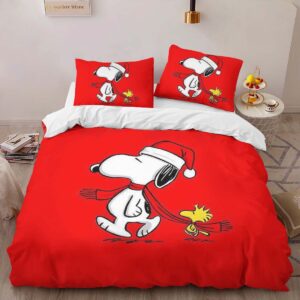 Alternative view of Snoopy and Woodstock 8 Duvet Cover