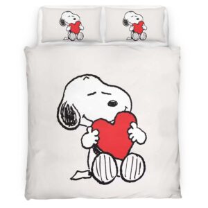Snoopy with love heart Duvet Cover