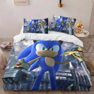 Alternative view of Sonic the black knight wide Duvet Cover