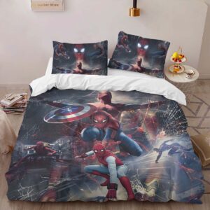 Alternative view of Spider-man 21 Duvet Cover