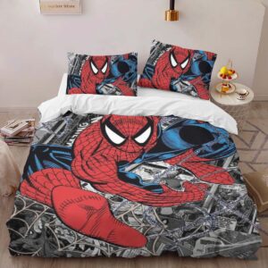 Alternative view of Spider-man Comic 2 Duvet Cover