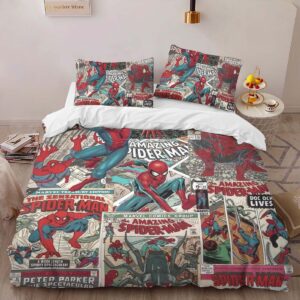 Alternative view of Spider-man Comics 3 Duvet Cover
