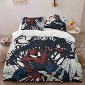 Alternative view of Spider-man Venom Duvet Cover