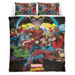 Spider-man in Marvel Comics Duvet Cover