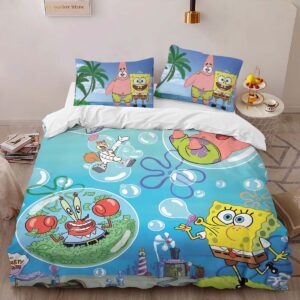 Alternative view of Spongebob Squarepants Characters 01 Duvet Cover