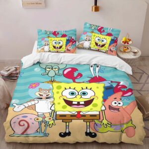 Alternative view of Spongebob Squarepants Characters 45 Duvet Cover