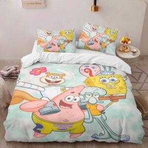 Alternative view of Spongebob Squarepants Characters 46 Duvet Cover