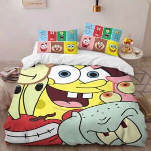 Alternative view of Spongebob Squarepants Characters 54 Duvet Cover