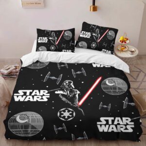 Alternative view of Star Wars Darth Vader and Space Duvet Cover