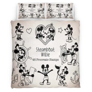 Steam Boat Mickey Mouse Duvet Cover