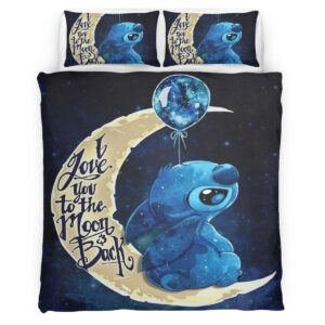 Stitch I Love You To The Moon And Back Duvet Cover