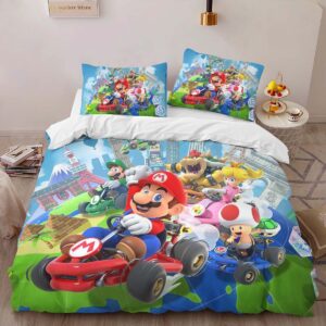 Alternative view of Super Mario Characters 1 Duvet Cover