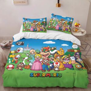 Alternative view of Super Mario Characters 14 Duvet Cover