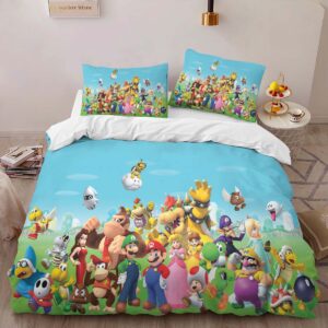 Alternative view of Super Mario Characters 15 Duvet Cover