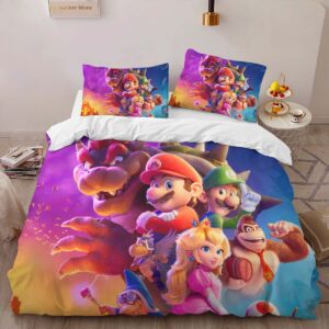 Alternative view of Super Mario Characters 16 Duvet Cover