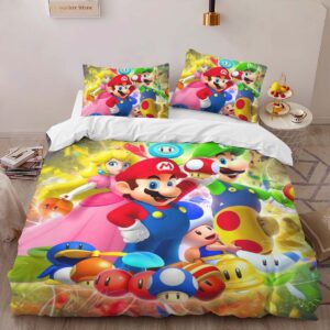 Alternative view of Super Mario Characters 17 Duvet Cover