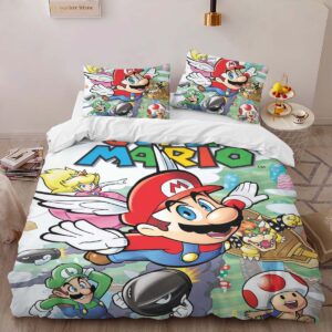 Alternative view of Super Mario Characters 23 Duvet Cover