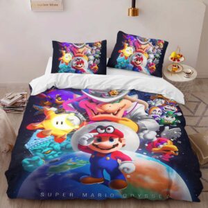 Alternative view of Super Mario Characters 25 Duvet Cover