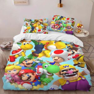 Alternative view of Super Mario Characters 27 Duvet Cover