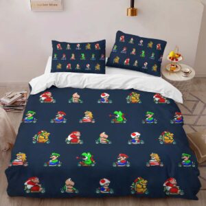 Alternative view of Super Mario Characters 30 Duvet Cover