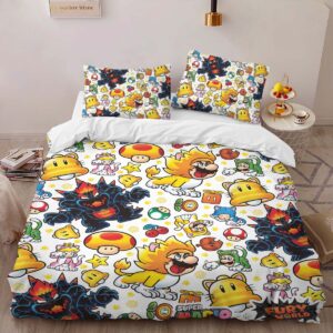 Alternative view of Super Mario Characters 31 Duvet Cover
