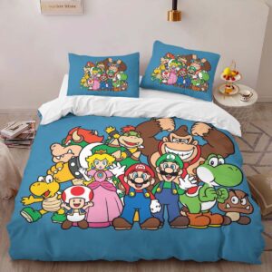 Alternative view of Super Mario Characters 35 Duvet Cover