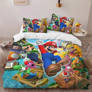 Alternative view of Super Mario Characters 4 Duvet Cover