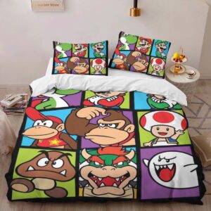 Alternative view of Super Mario Characters 44 Duvet Cover