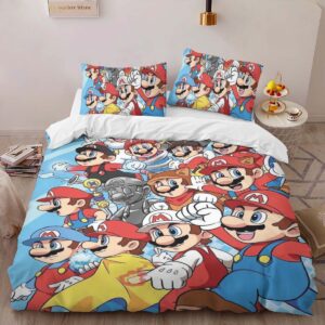 Alternative view of Super Mario Characters 45 Duvet Cover