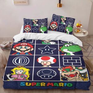 Alternative view of Super Mario Characters 46 Duvet Cover