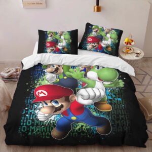 Alternative view of Super Mario Characters 49 Duvet Cover
