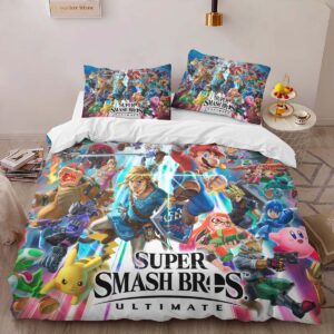 Alternative view of Super Mario Characters 9 Super Bros Duvet Cover