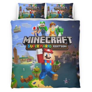 Super Mario Minecraft Style Duvet Cover