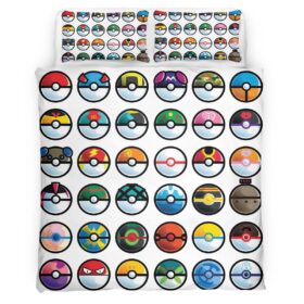 The Great Chart Pokemon Balls Duvet Cover