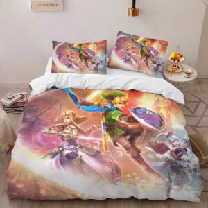 Alternative view of The Legend of Zelda Link And Zelda Princess All Characters 3 Duvet Cover