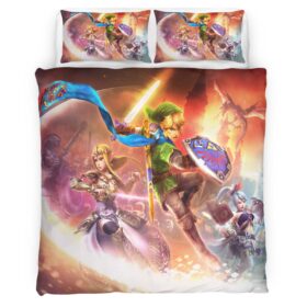 The Legend of Zelda Link And Zelda Princess All Characters 3 Duvet Cover