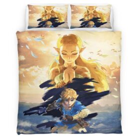 The Legend of Zelda Link And Zelda Princess All Characters 4 Duvet Cover